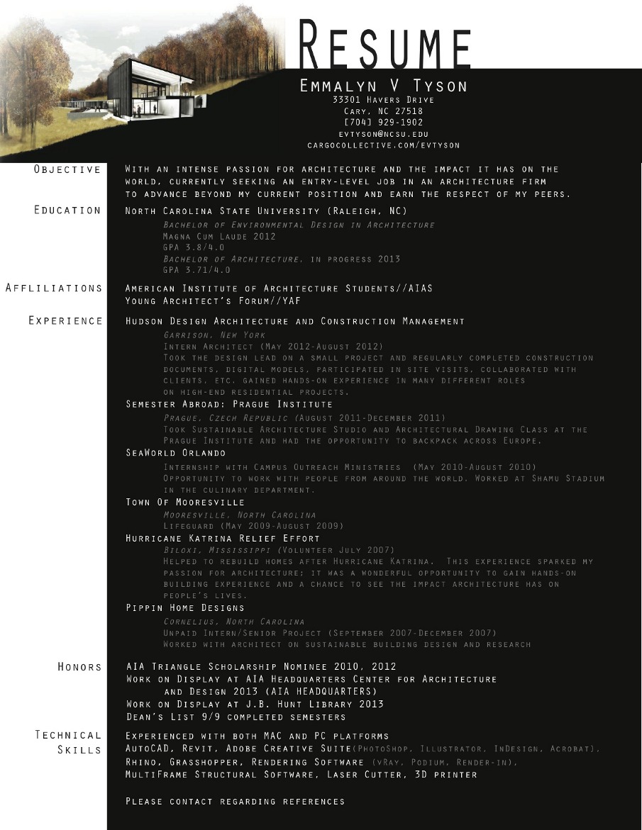 portfolio and cv
