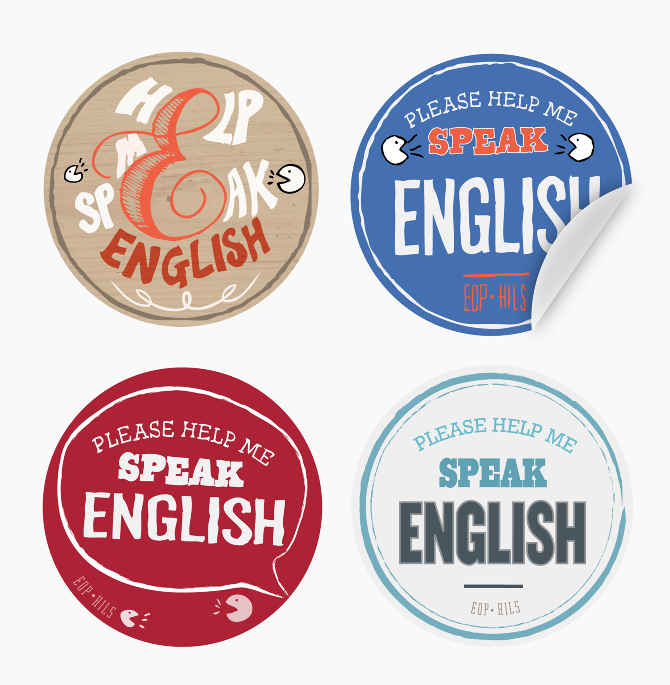  English  Only  Policy  Stickers Min Son